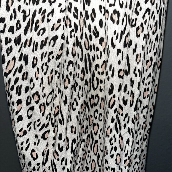 LULUS Leopard Print Maxi Slip Dress Spaghetti Straps- Pockets- V-Necks - M - Picture 5 of 14